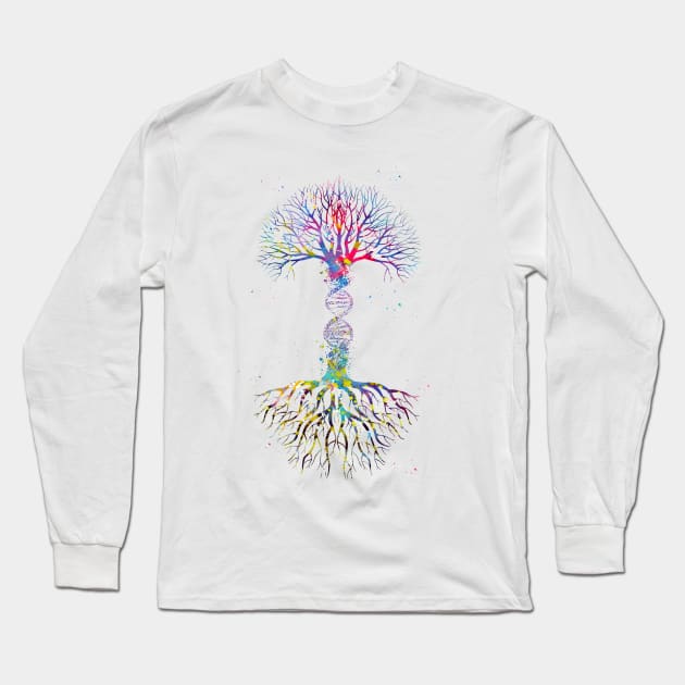 DNA Tree Long Sleeve T-Shirt by erzebeth